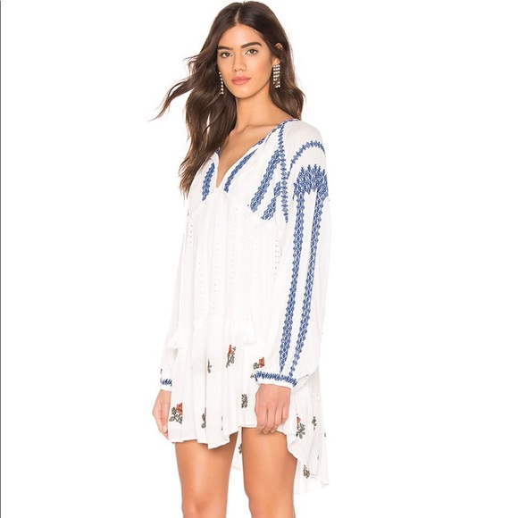 Free People Dresses & Skirts - Free People Wild Horses white embroidered dress